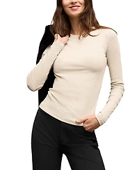 M. m.LaFleur Malley Organic Ribbed Pima Cotton Fitted Tee