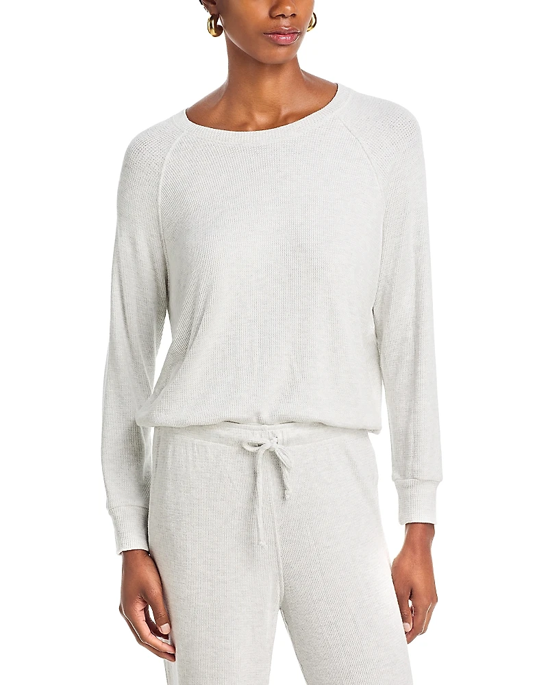 perfectwhitetee Cooper Brushed Waffle Knit Sweatshirt