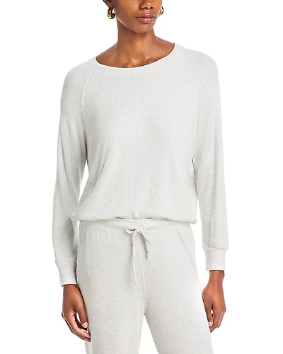 perfectwhitetee Cooper Brushed Waffle Knit Sweatshirt