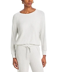 perfectwhitetee Cooper Brushed Waffle Knit Sweatshirt