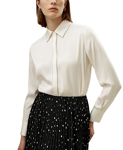 Lilysilk Beaded Chain Silk Shirt