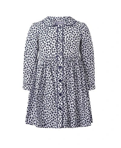 Rachel Riley Girls' Navy Floral Button-Front Dress - Little Kid, Big Kid