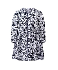 Rachel Riley Girls' Navy Floral Button-Front Dress - Little Kid, Big Kid