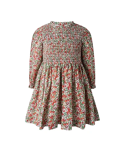 Rachel Riley Girls' Botanical Ruched Dress - Little Kid, Big Kid