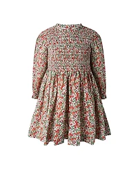 Rachel Riley Girls' Botanical Ruched Dress - Little Kid, Big Kid