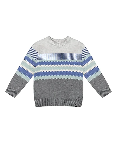 Deux par Boys' Knitted Jacquard Sweater - Baby