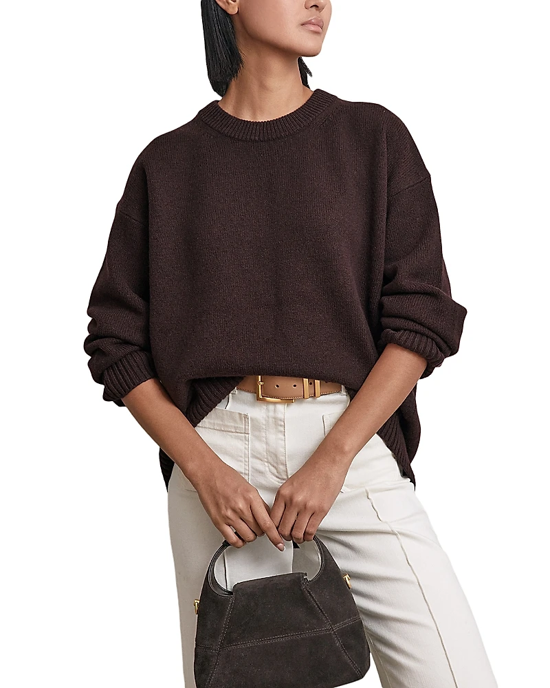 Reiss Ella Wool Cashmere Crewneck Sweater