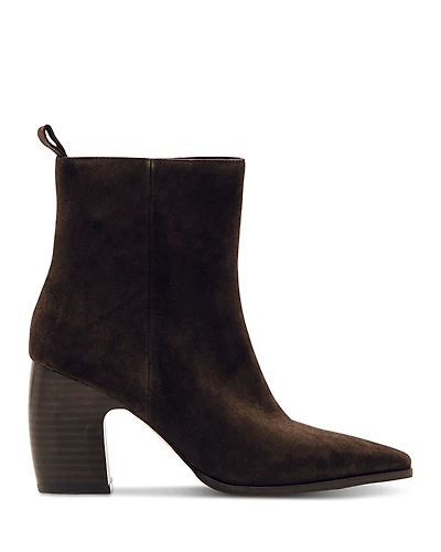 Reiss Women's Amy Suede Block Heel Ankle Boots