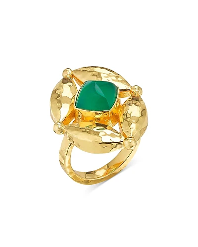 Capucine De Wulf Green Onyx Mystic Eye Ring