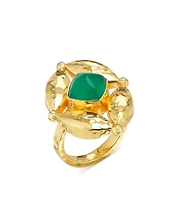 Capucine De Wulf Green Onyx Mystic Eye Ring