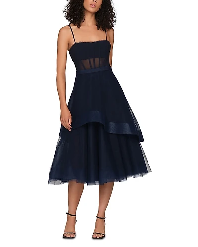 Bcbgmaxazria Corset Midi Dress