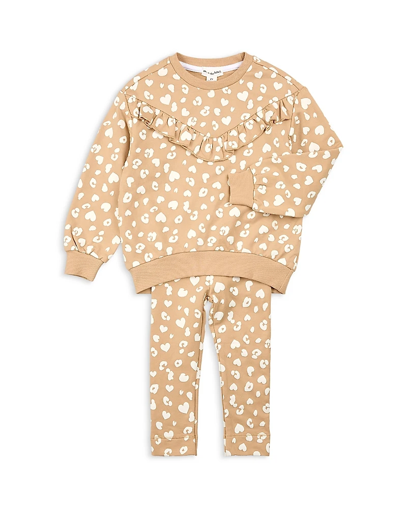 Miles The Label Girls' Animal Print Top & Leggings Set - Baby