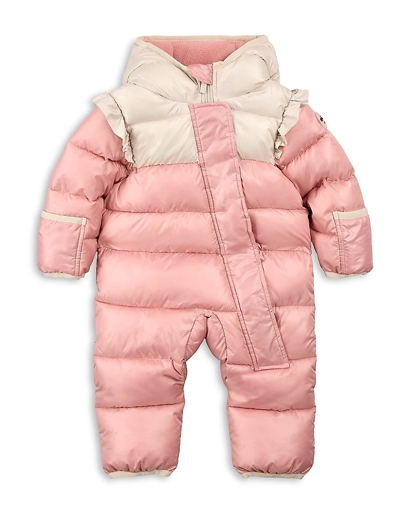 Miles The Label Girls' Color Blocked Puffer Snowsuit - Baby