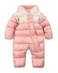 Miles The Label Girls' Color Blocked Puffer Snowsuit - Baby