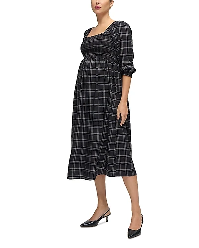 Ingrid & Isabel Breeze Checkered Maternity Dress