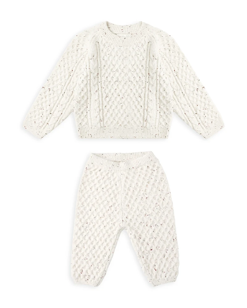 Rylee + Cru Boys' Honeycomb Cable Knit Sweater & Pants Set - Baby