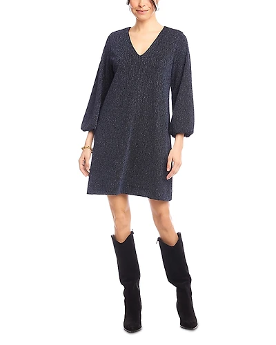 Karen Kane Metallic Knit Dress