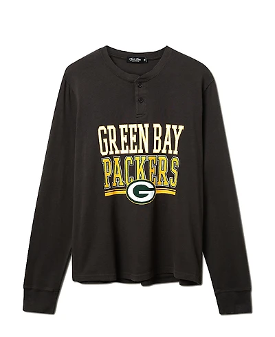 Junk Food Clothing Unisex Nfl Green Bay Packers Long Sleeve Henley