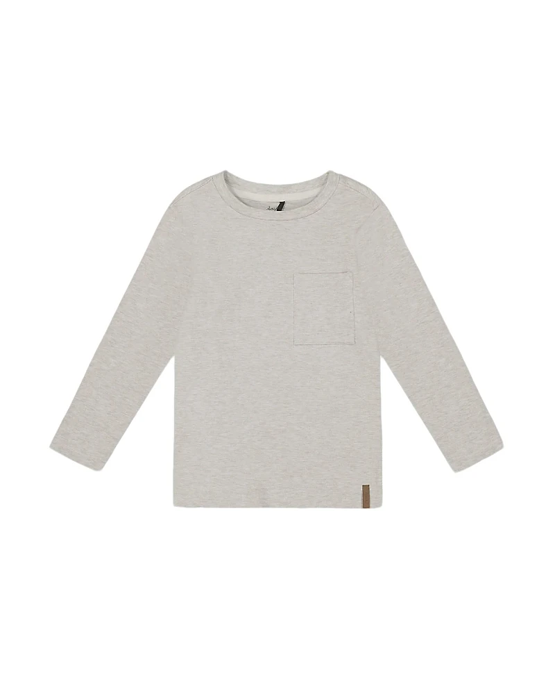 Deux par Deux Boys' Organic Cotton Jersey Pocket T-Shirt - Little Kid, Big Kid