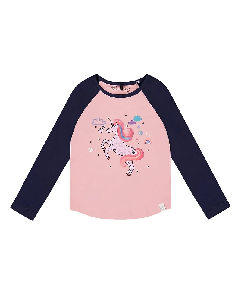 Deux par Girls' Jersey Raglan Sleeve Tee