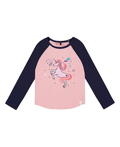Deux par Girls' Jersey Raglan Sleeve Tee