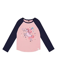 Deux par Girls' Jersey Raglan Sleeve Tee