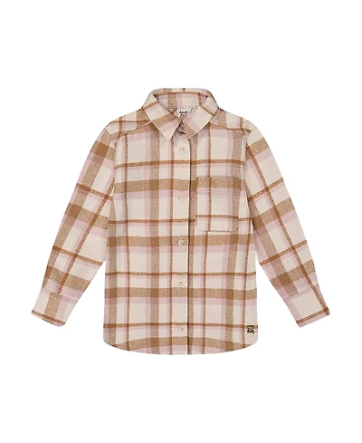 Deux par Girls' Plaid Overshirt - Big Kid
