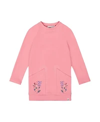 Deux par Girls' Super Soft Tunic Tee with Embroidered Pockets