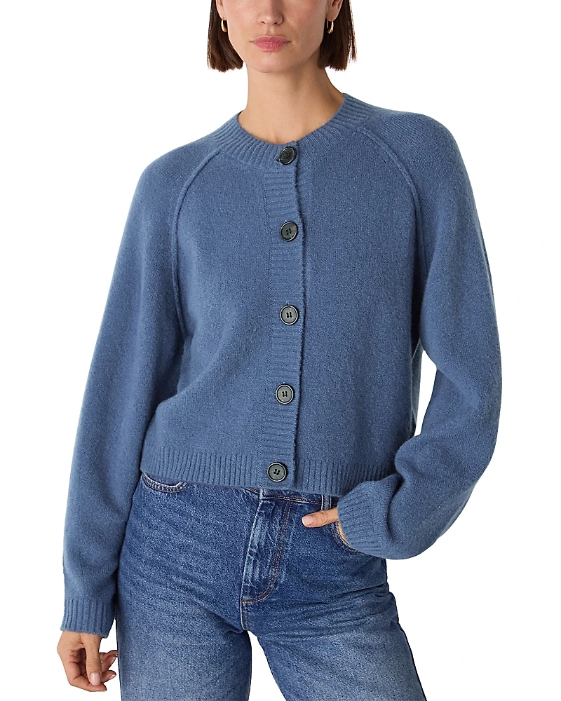 Whistles Wool Mix Crew Cardigan