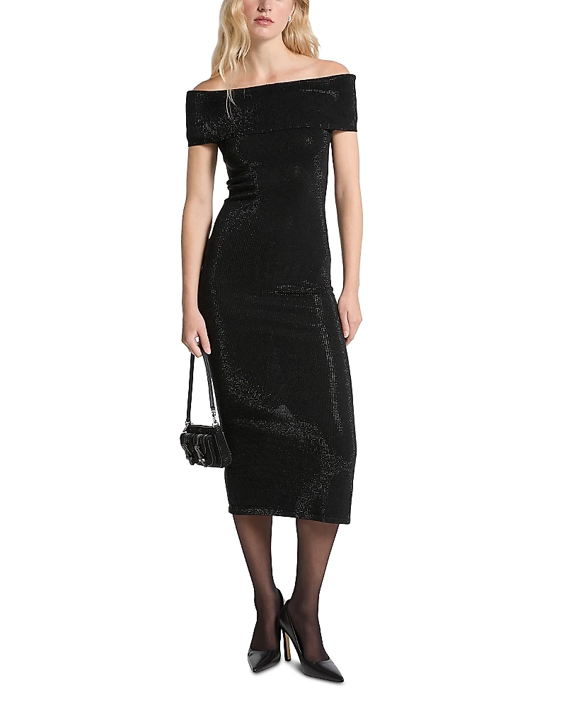 Michael Kors Fold Over Sweater Midi Dress