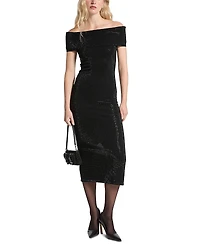 Michael Kors Fold Over Sweater Midi Dress