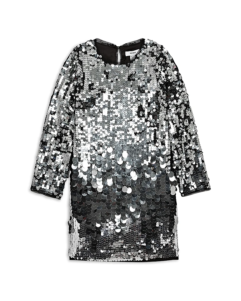 Reiss Girls' Hattie Long Sleeve Sequin Dress