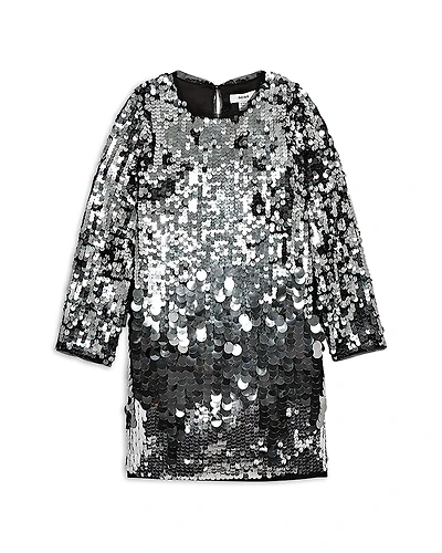 Reiss Girls' Hattie Long Sleeve Sequin Dress
