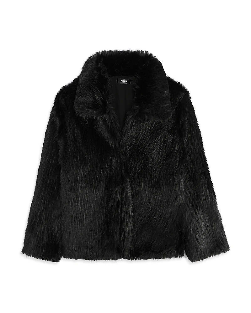 Aqua Girls' Faux Fur Jacket, Big Kid - Exclusive