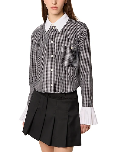 TRESSE Cotton Shirt with Pleated Cuffs