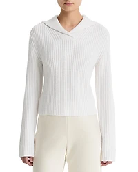 Vince Ribbed Sailor Collar Sweater