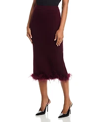 Wayf Bethany Feather Trim Skirt