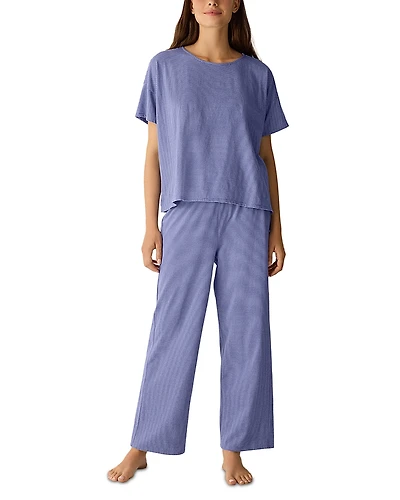 Eileen Fisher Jewel Neck Ankle Pant Sleep Set