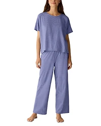 Eileen Fisher Jewel Neck Ankle Pant Sleep Set