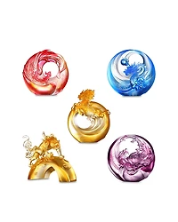Liuli The Heart Points To The Future Crystal Sculptures, Set of 5