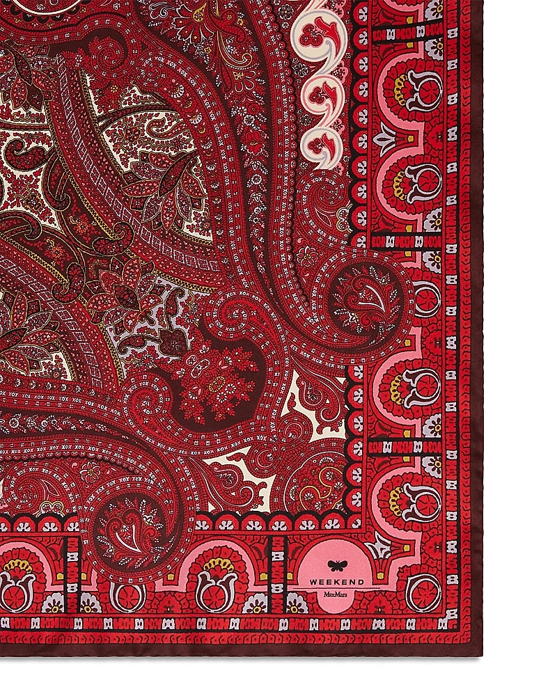 Weekend Max Mara Weekend Accesori 2 OneStoneNew Red Purple Silk Scarf