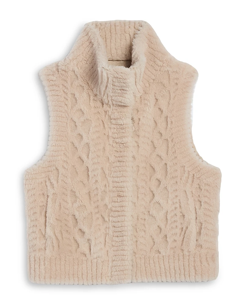Jocelyn Sheared Wool Cardigan Vest