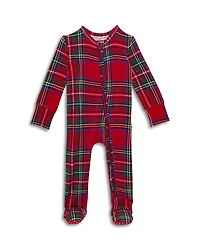 Posh Peanut Unisex Tartan Plaid Zip Footie - Baby
