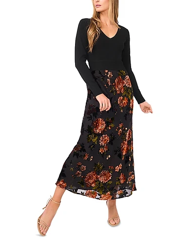 Ted Baker Bellina Mixed Media Midi Dress