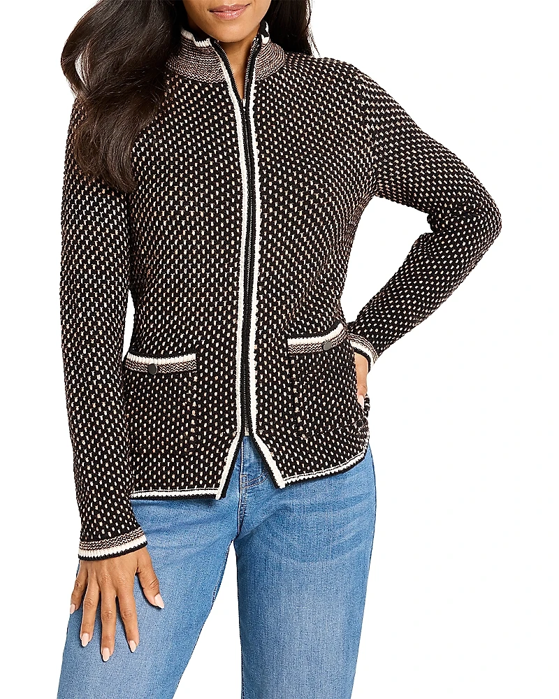 Nic+Zoe Brick Stitch Knit Jacket