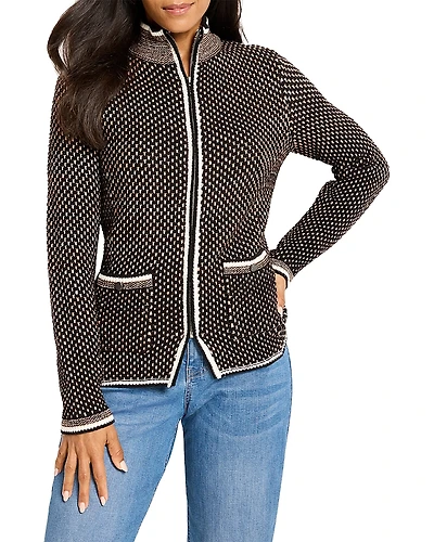Nic+Zoe Brick Stitch Knit Jacket