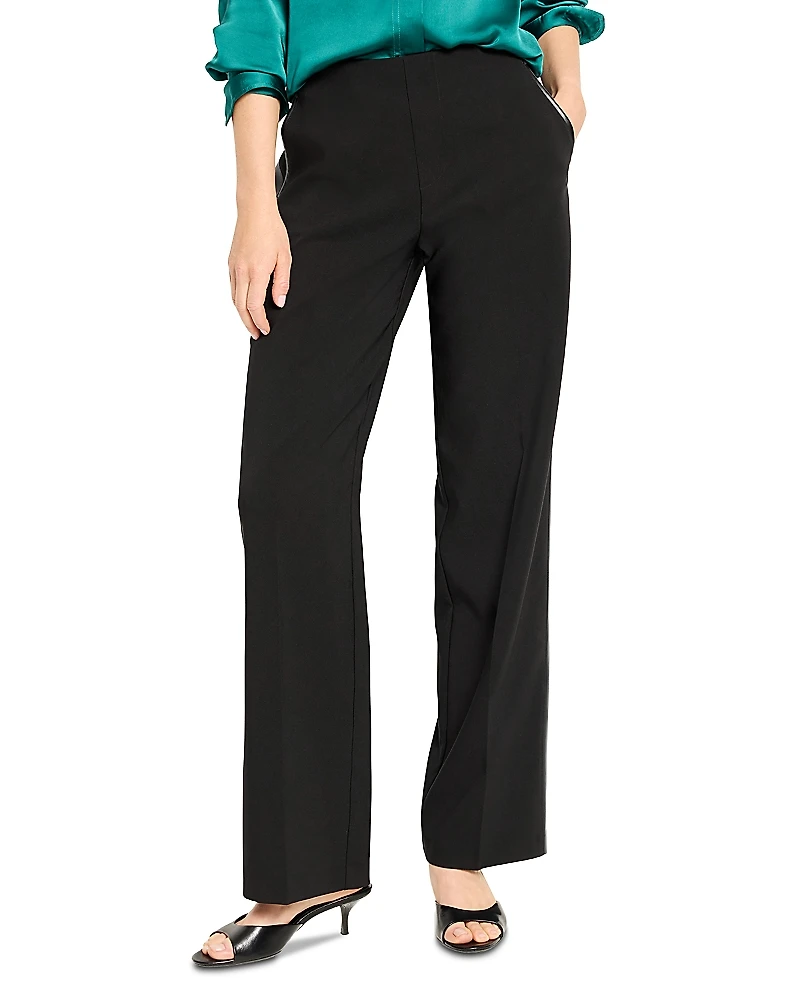 Nic+Zoe Lenox Wide Leg Sleek Stretch Tuxedo Pants