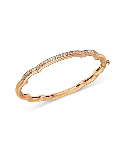 Roberto Coin 18K Rose Gold Cialoma Diamond Cloud Bangle Bracelet