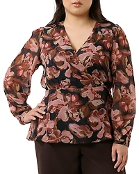 Estelle Plus Natalia Floral Top