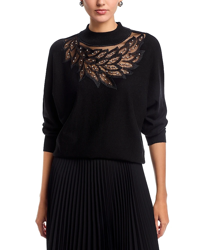 T Tahari Mock Neck Sweater